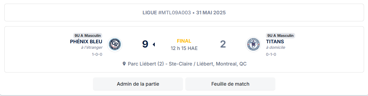 Titans 9U-A résultat 31 mai 2025